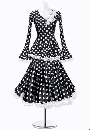 Polka Peplum Ballroom Gown JT-B4759