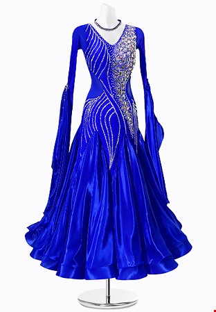 Flowing Teardrop Ballroom Gown JT-B4801