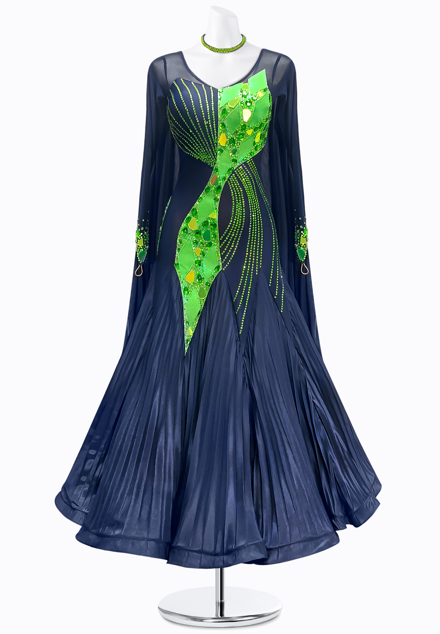 Pleated Reflection Ballroom Gown JT-B4928