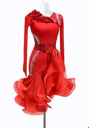 Fiery Rose Latin Dress JT-L2152