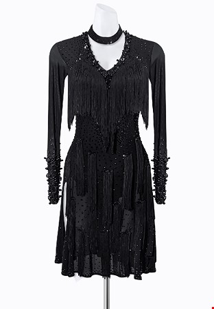 Fringe Widow Latin Dress JT-L2303