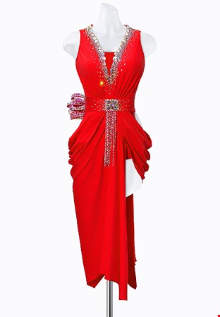 Flaming Crystal Latin Dress JT-L2324