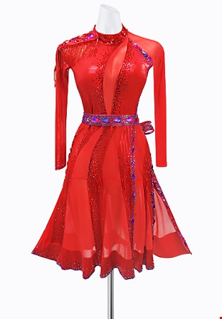 Jolly Crystal Latin Dress AM-L3692
