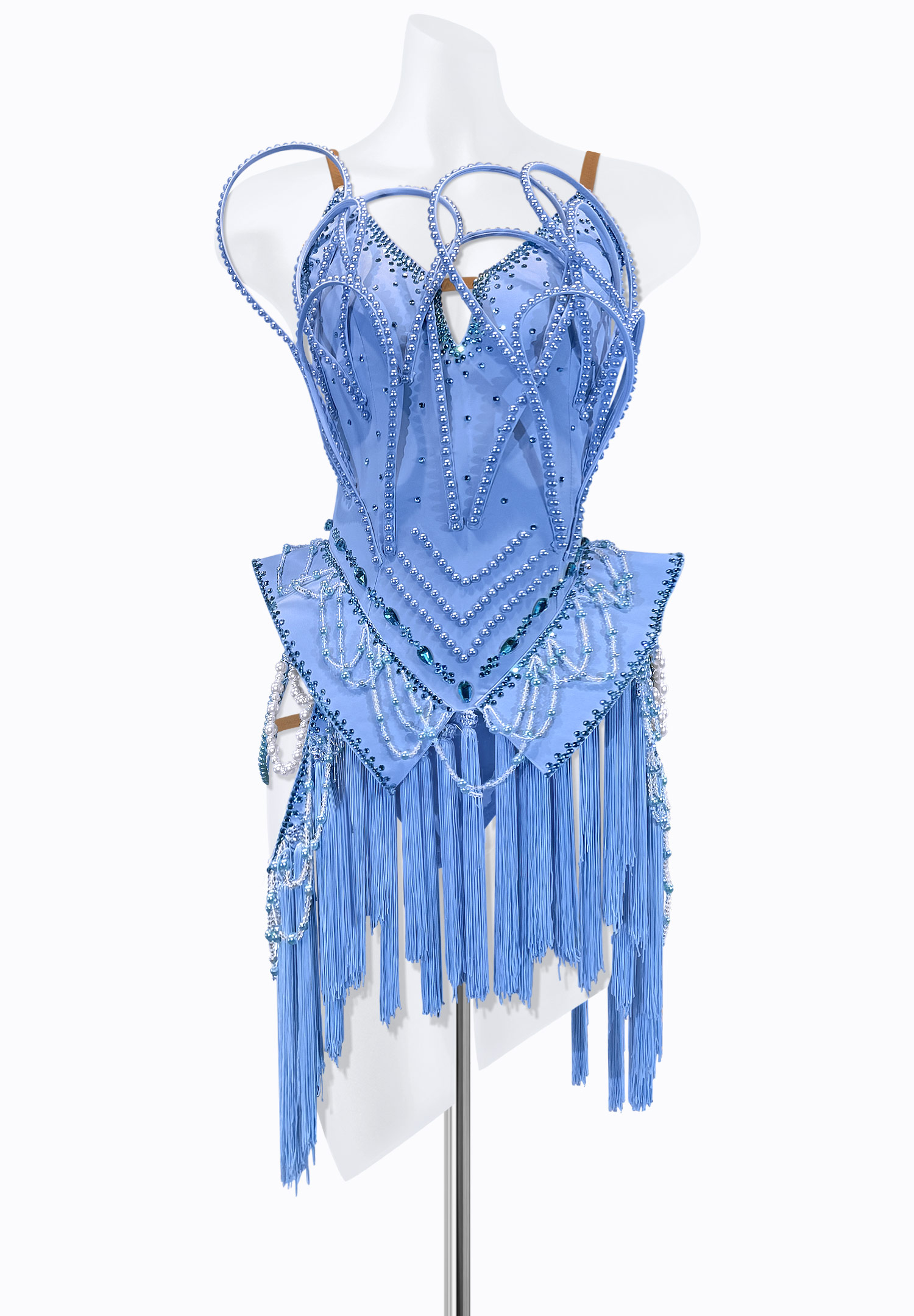 Pearly Peplum Latin Dress PR-L240016