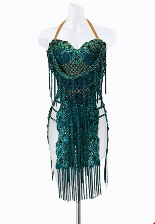 Mesh Lagoon Latin Dress PR-L240060