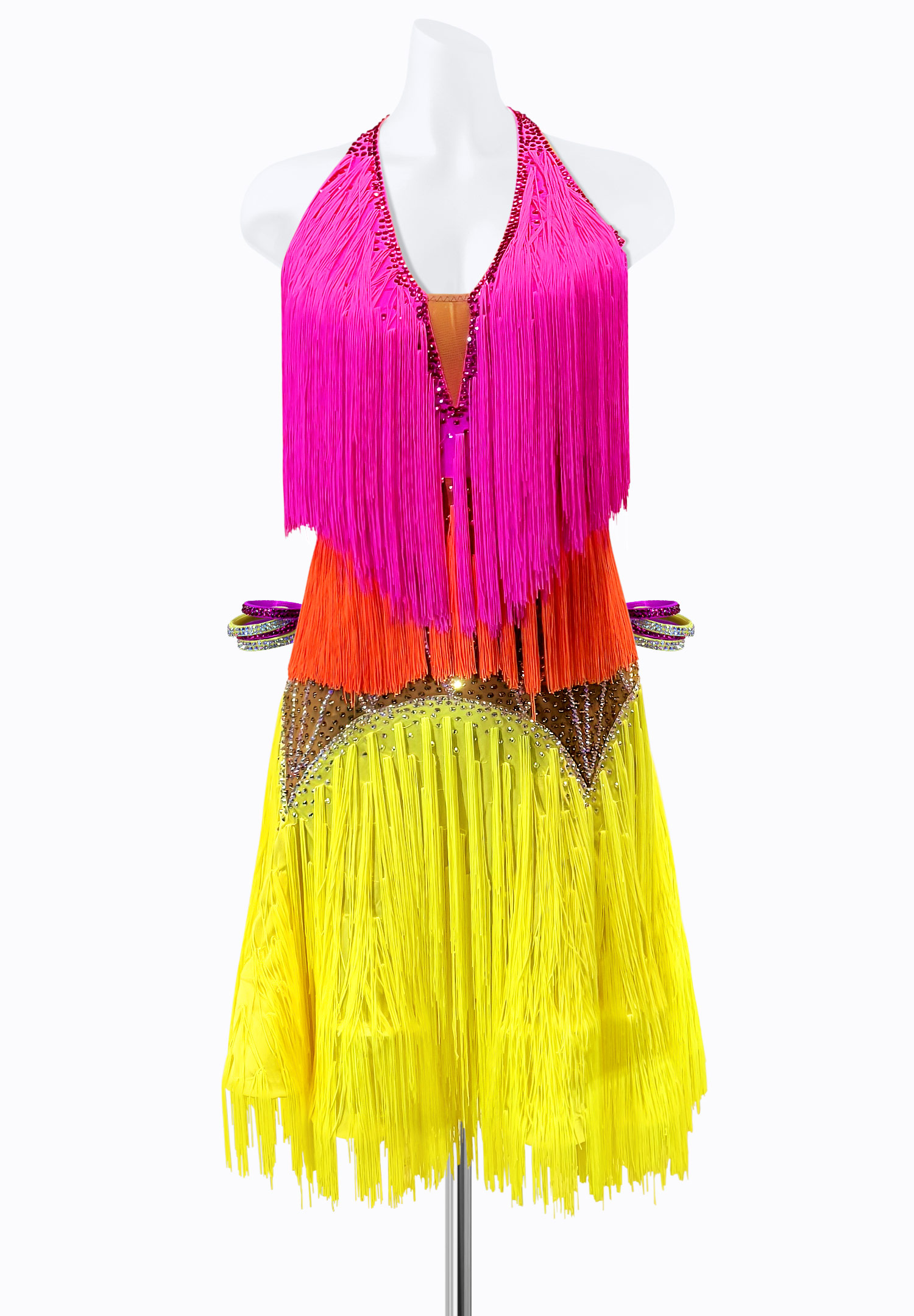 Electric Fringe Latin Dress PR-L240059