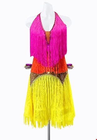 Electric Fringe Latin Dress PR-L240059