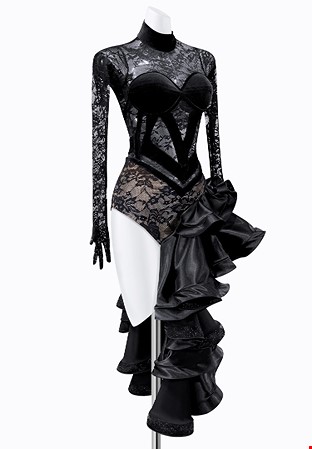 Lace Widow Latin Dress PR-L240015