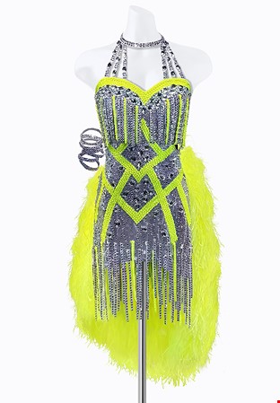 Shining Neon Latin Dress PR-L240028