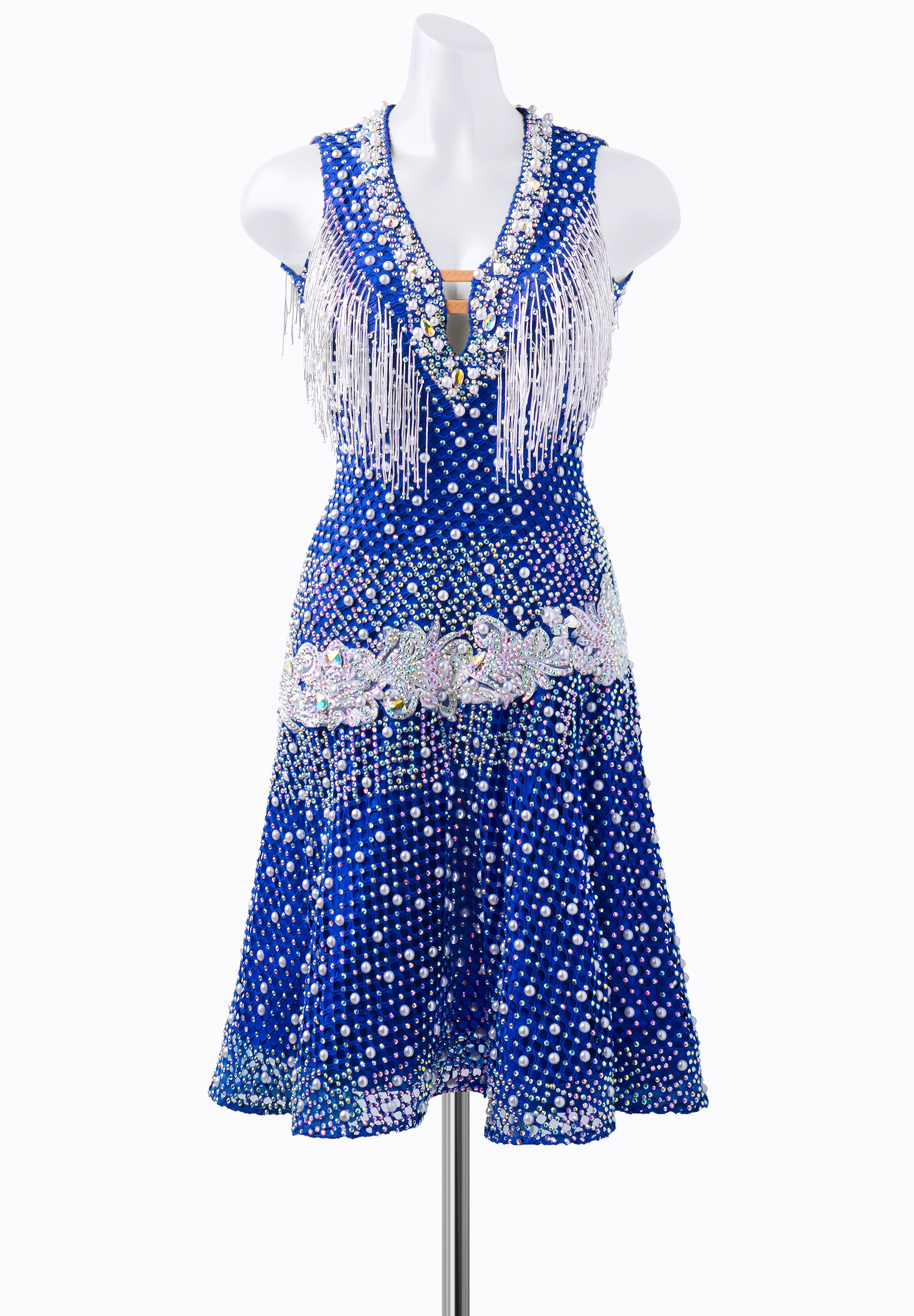 Pearly Fishnet Latin Dress PR-L240034