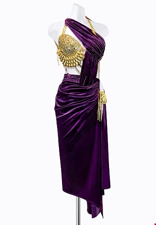 Velvet Twist Latin Dress PR-L240062