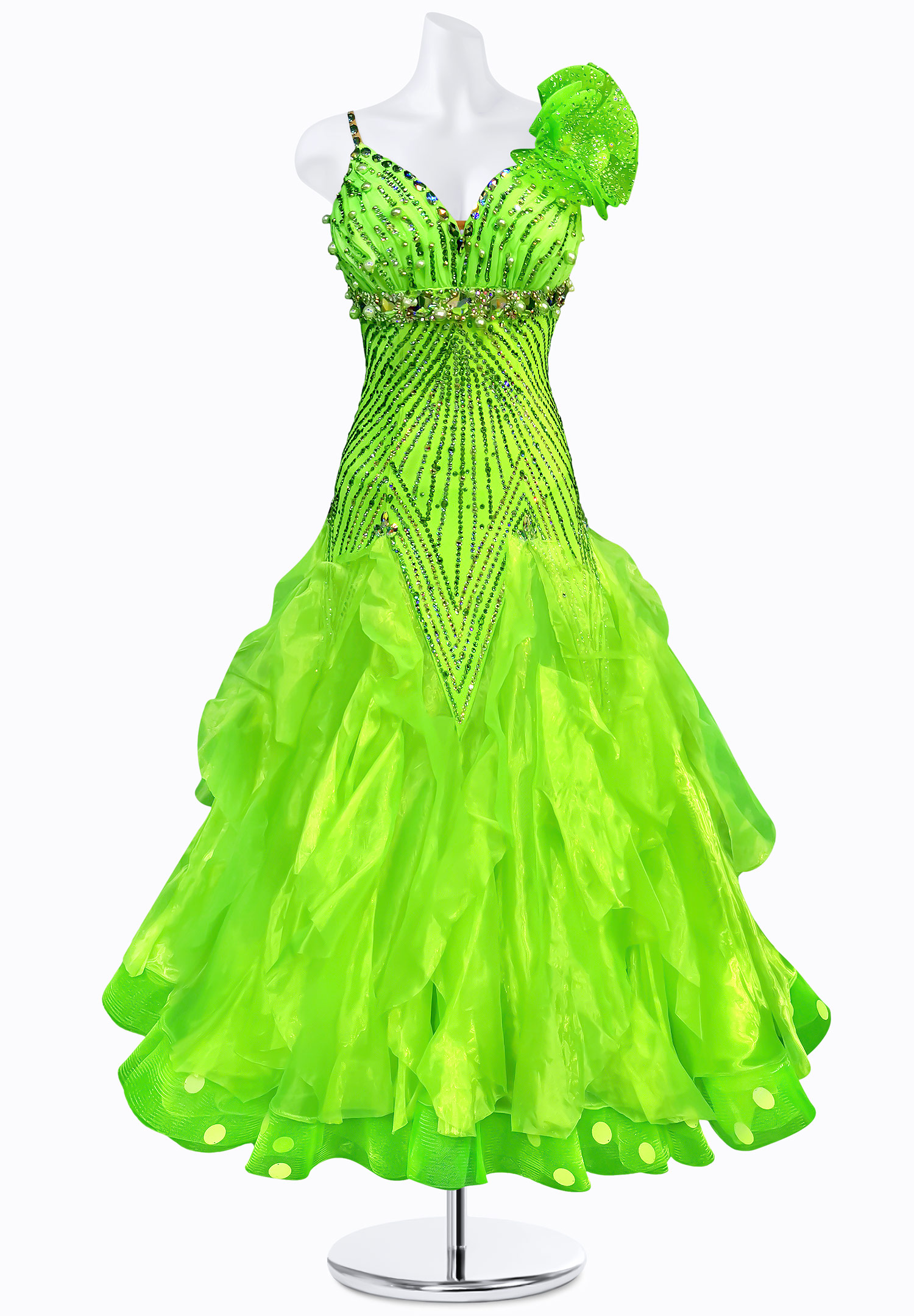 Luminous Frill Ballroom Gown AM-B3036