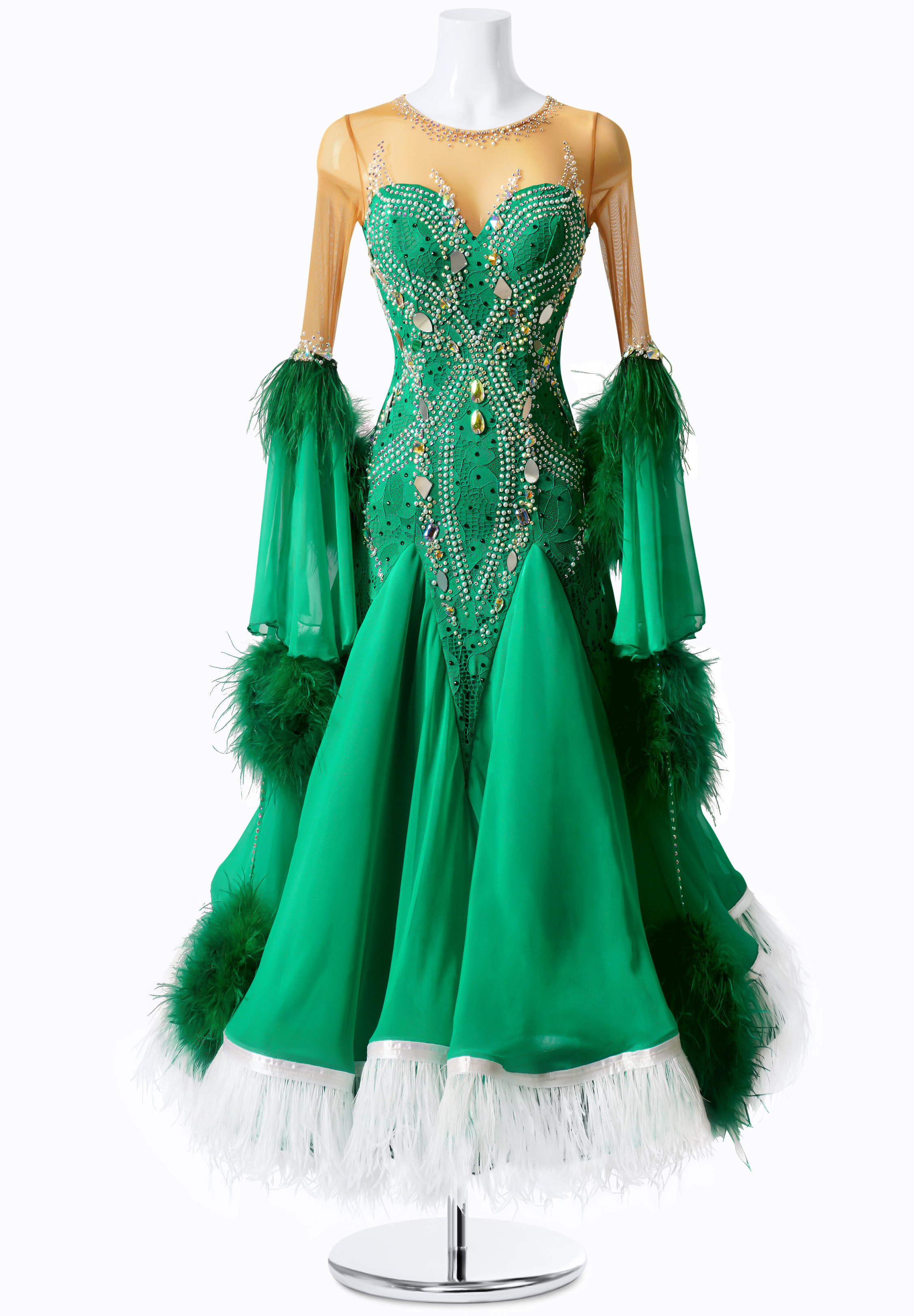 Lush Feather Ballroom Gown MF-B0218