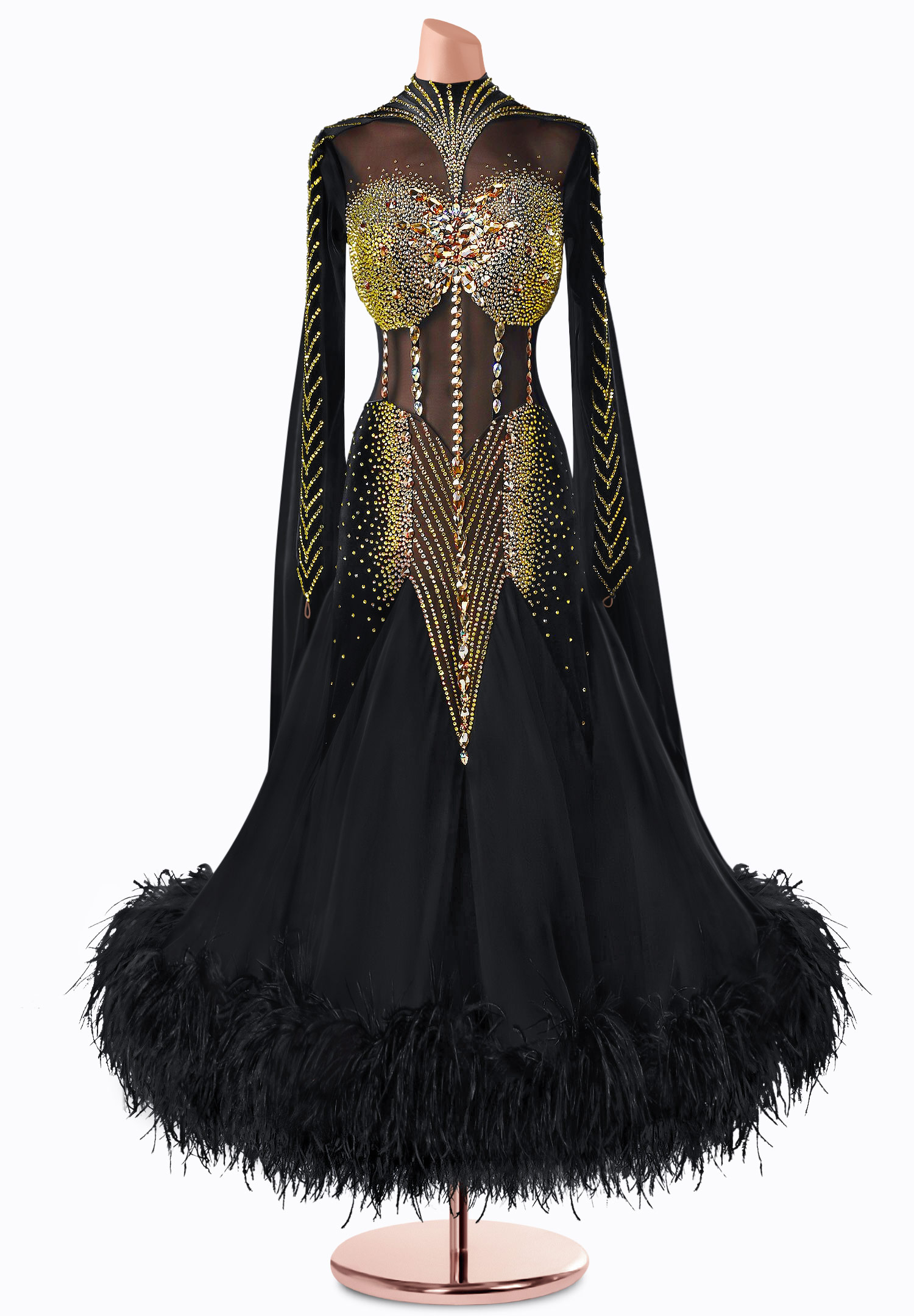 Dark Glimmer Ballroom Gown TID-BM0523