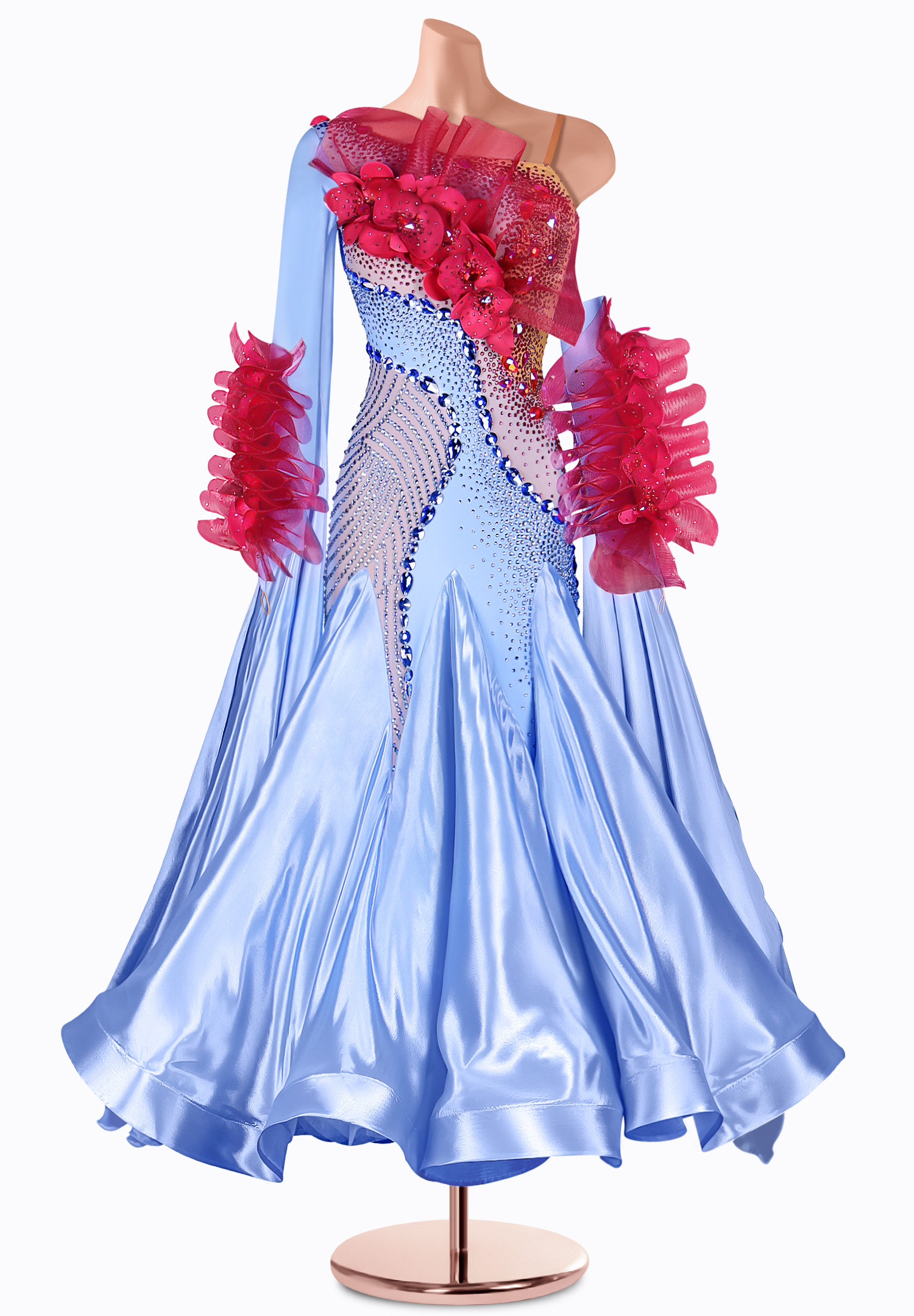 Orchid Frill Ballroom Gown TID-BM1019