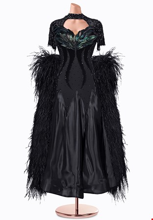 Dark Raven Ballroom Gown TID-BM1062