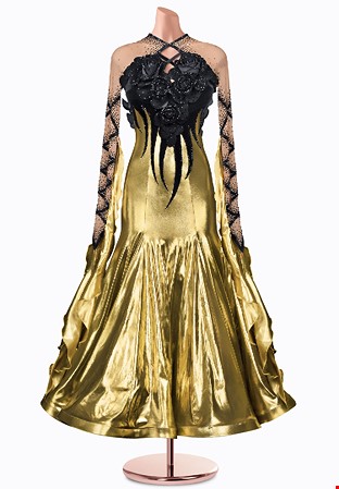 Metallic Embrace Ballroom Gown TID-BM1069