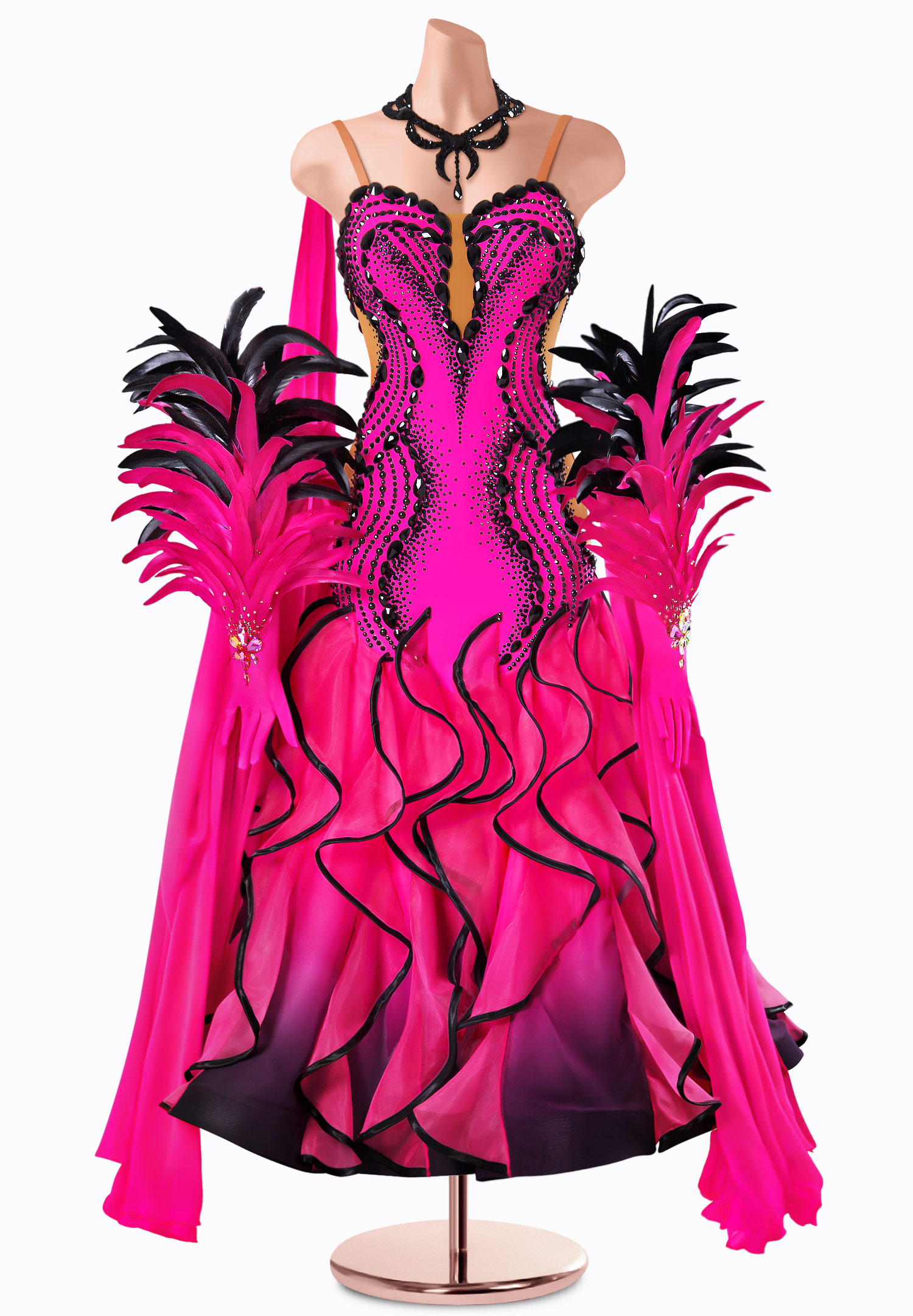 Frilled Phoenix Ballroom Gown TID-BM1125