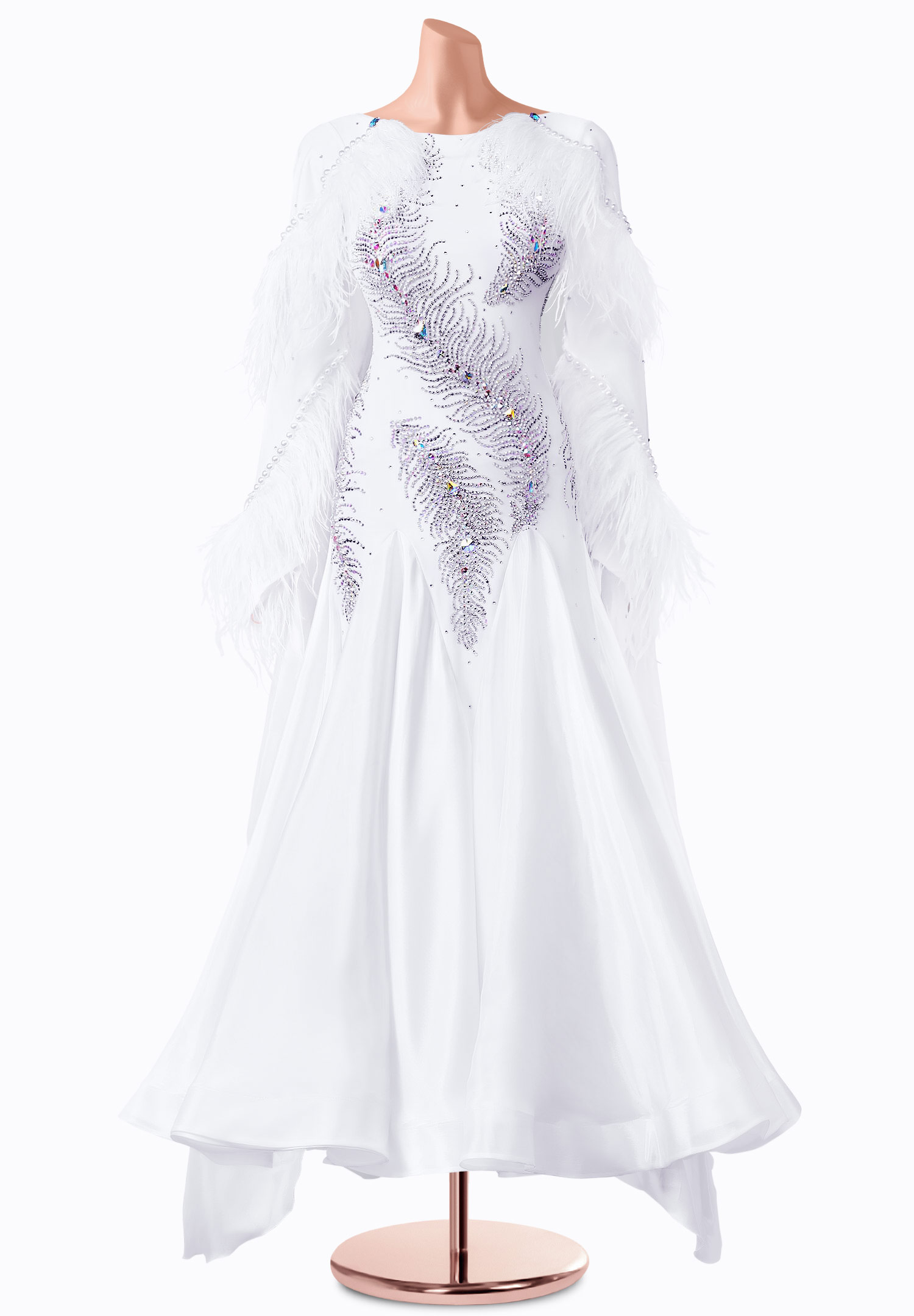 Flowing Feathers Ballroom Gown TID-BM0514