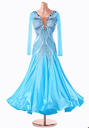 Icy Swirl Ballroom Gown TID-BM0550
