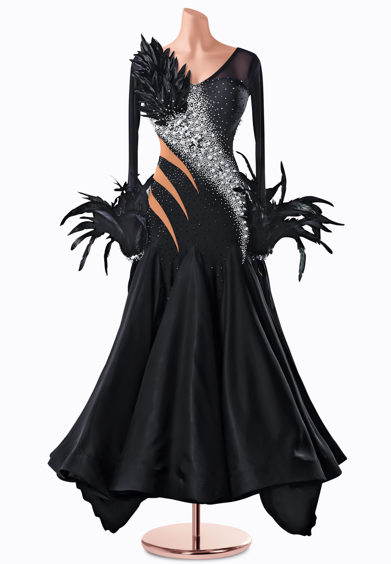 Dark Slash Ballroom Gown TID-BM0564