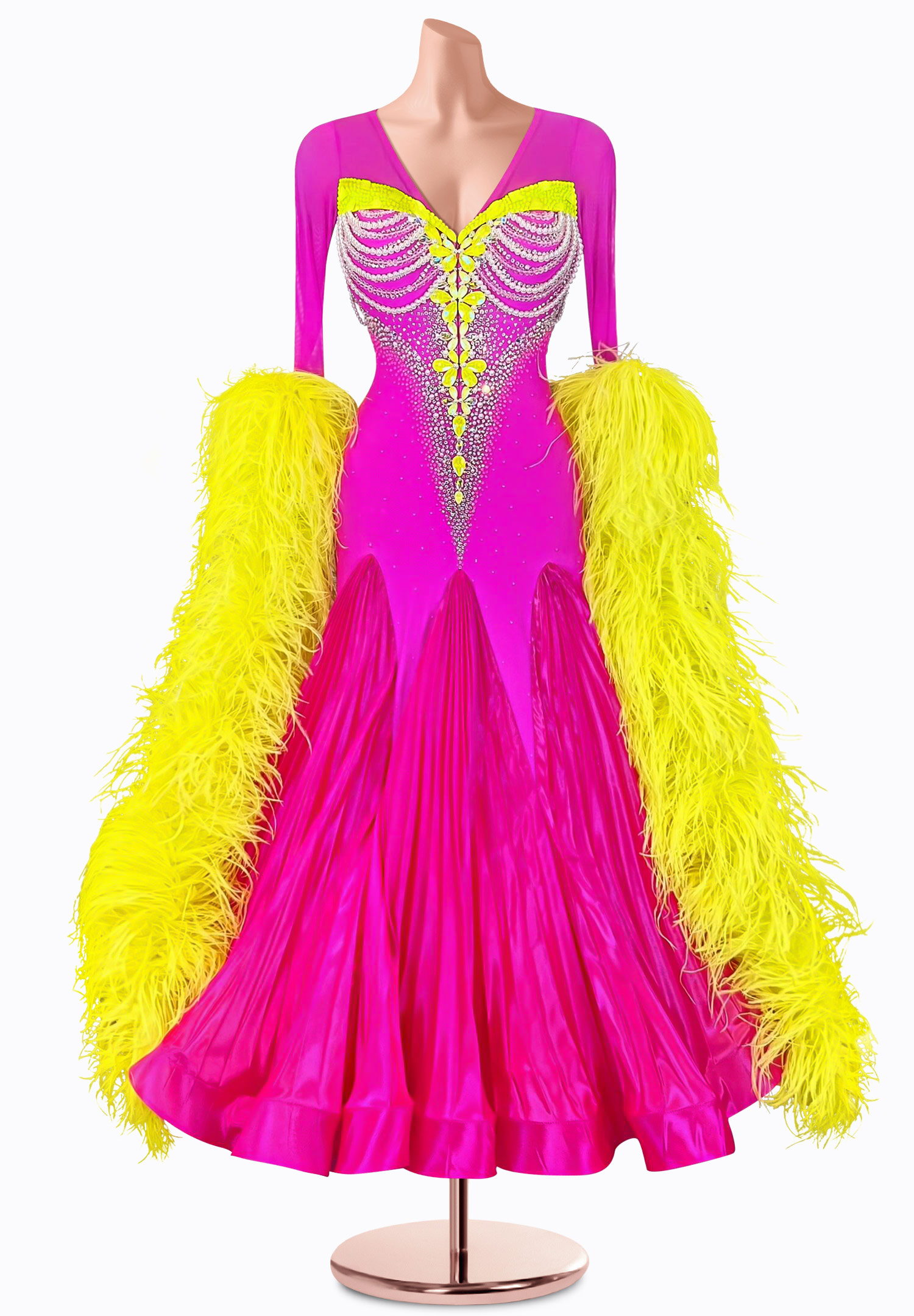 Bordeaux Pearl Ballroom Gown TID-BM0597