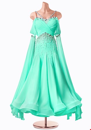 Pearly Mint Ballroom Gown TID-BM0609