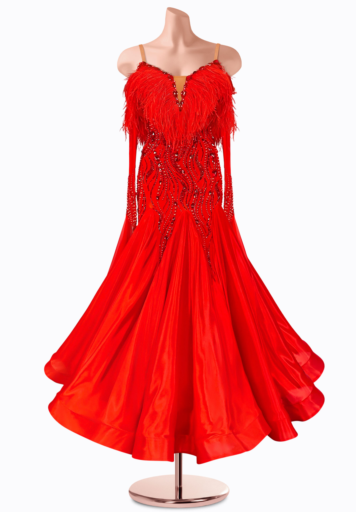 Flaming Wave Ballroom Gown TID-BM0698
