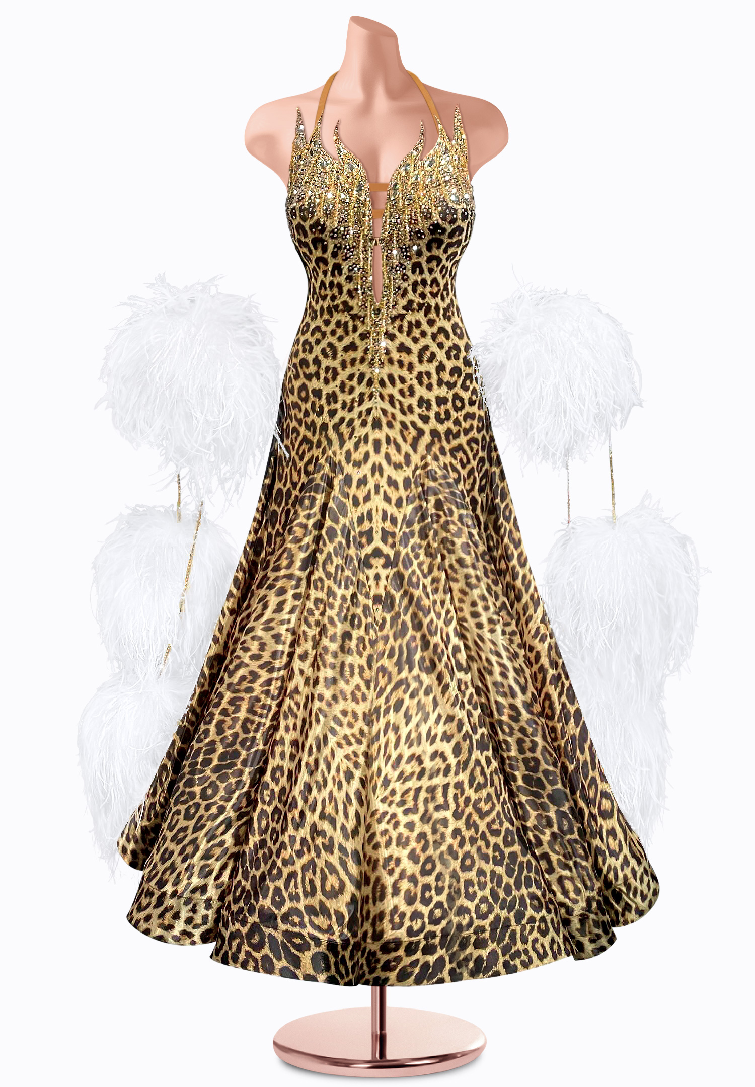 Leopard Flame Ballroom Gown TID-BM0760