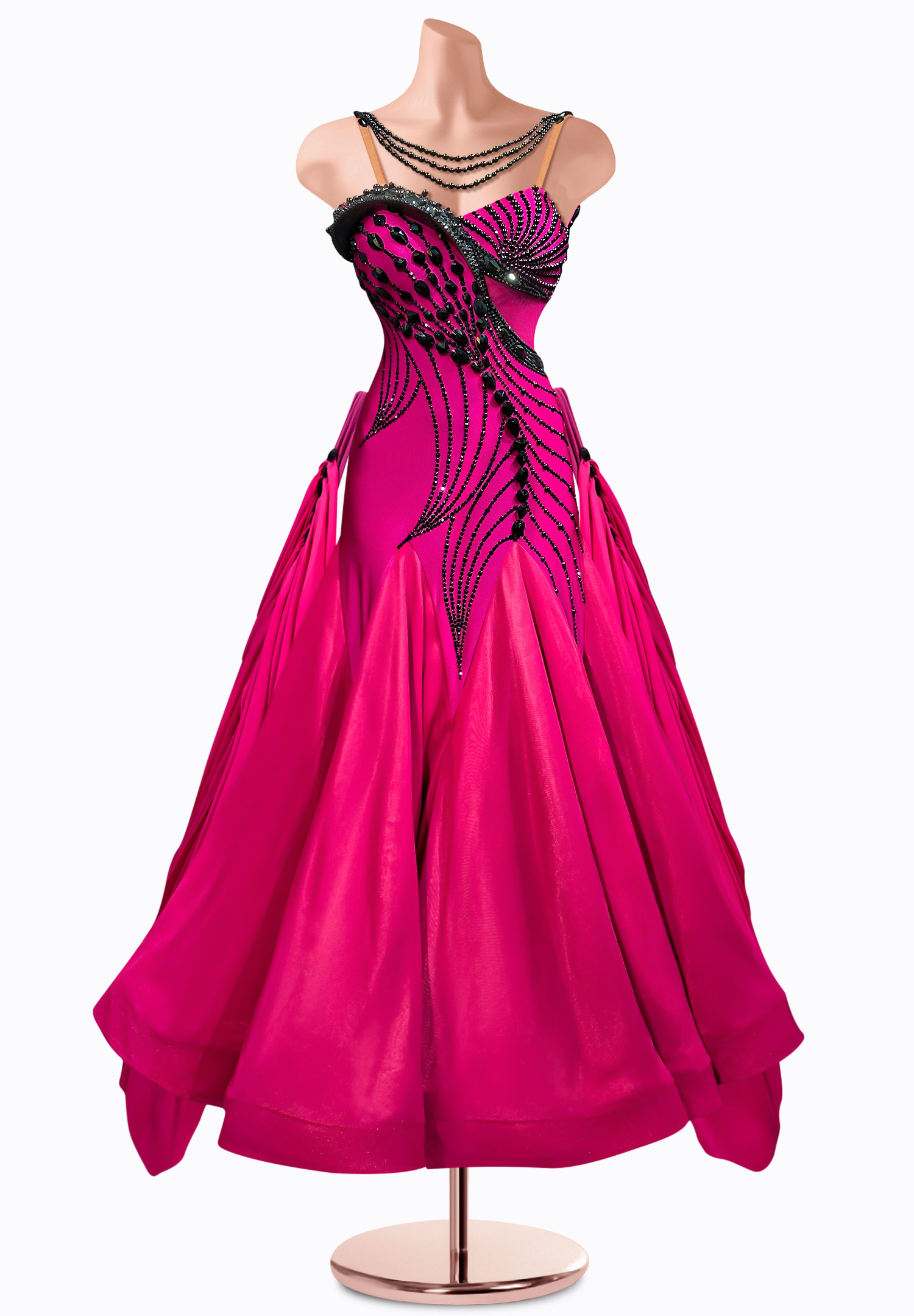 Twisted Bust Ballroom Gown TID-BM0826