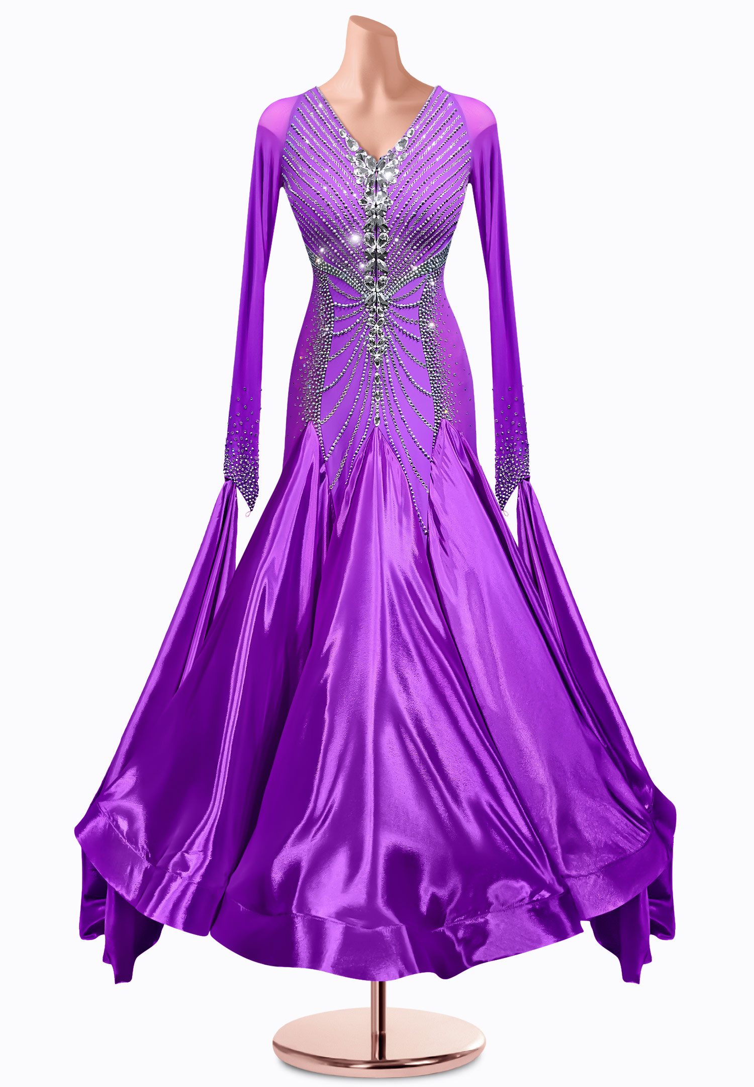Draped Amethyst Ballroom Gown TID-BM0827