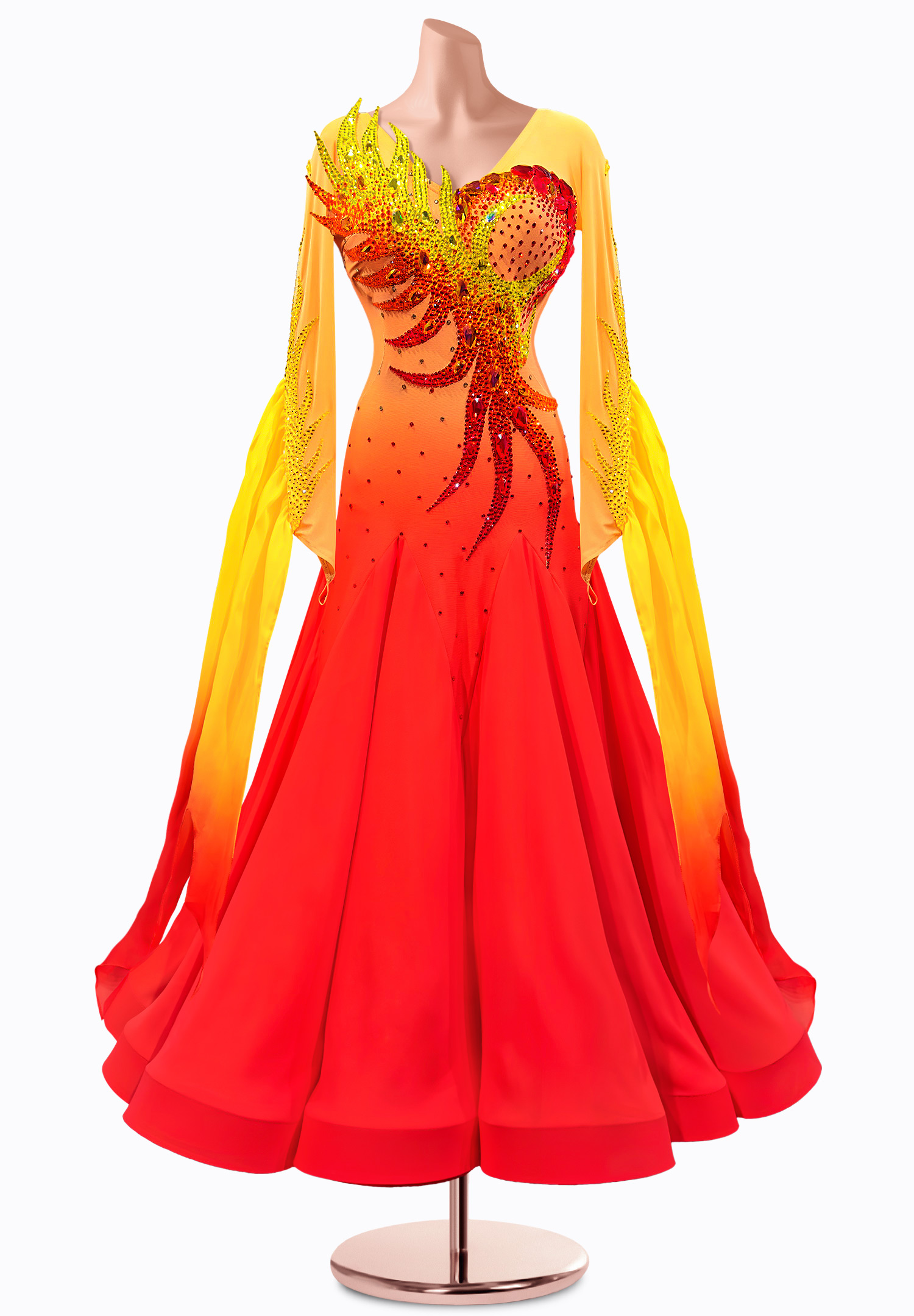 Tropic Flame Ballroom Gown TID-BM0842