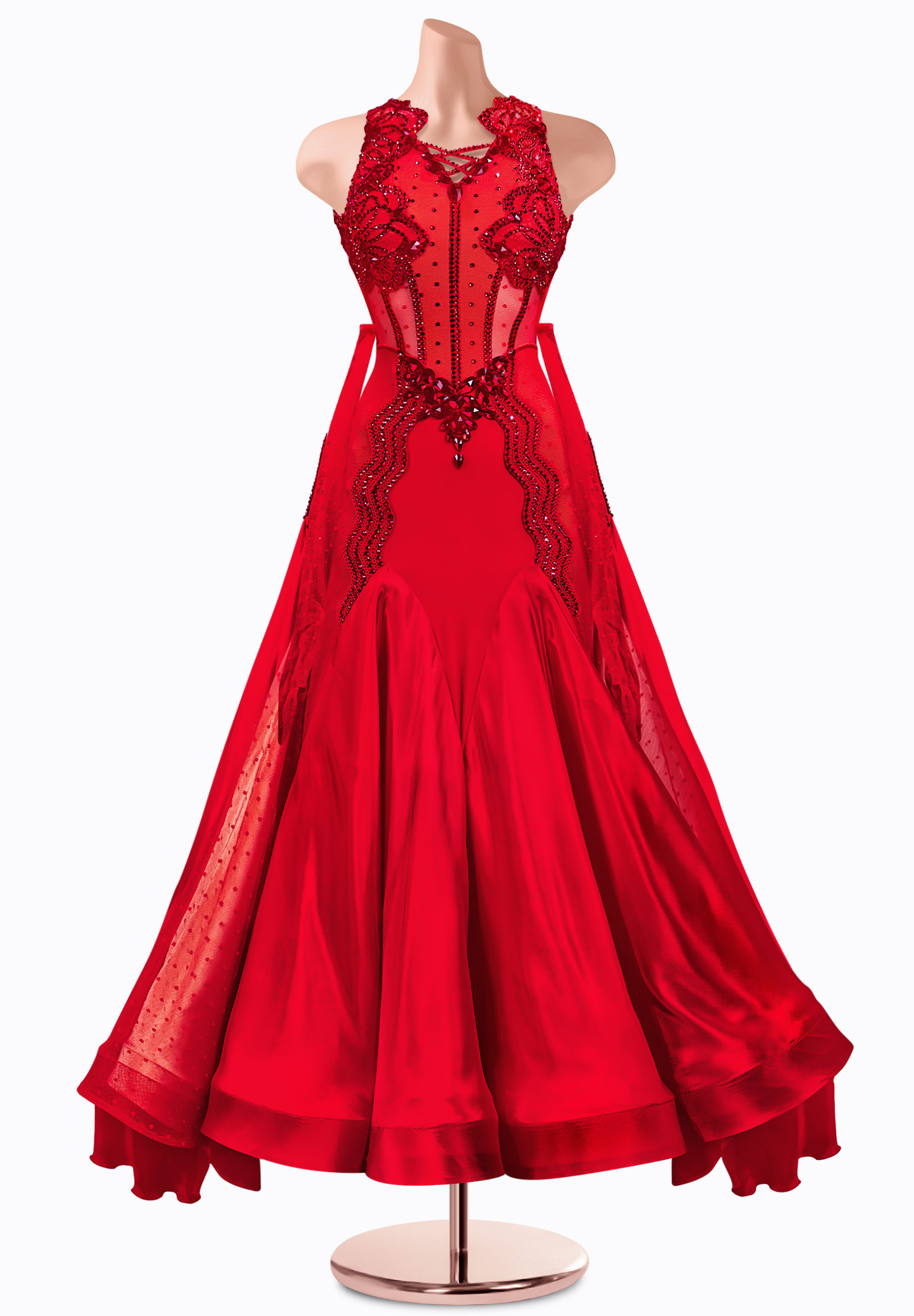 Ruby Wave Ballroom Gown TID-BM0872