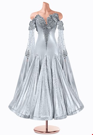 Metallic Bloom Ballroom Gown TID-BM0936