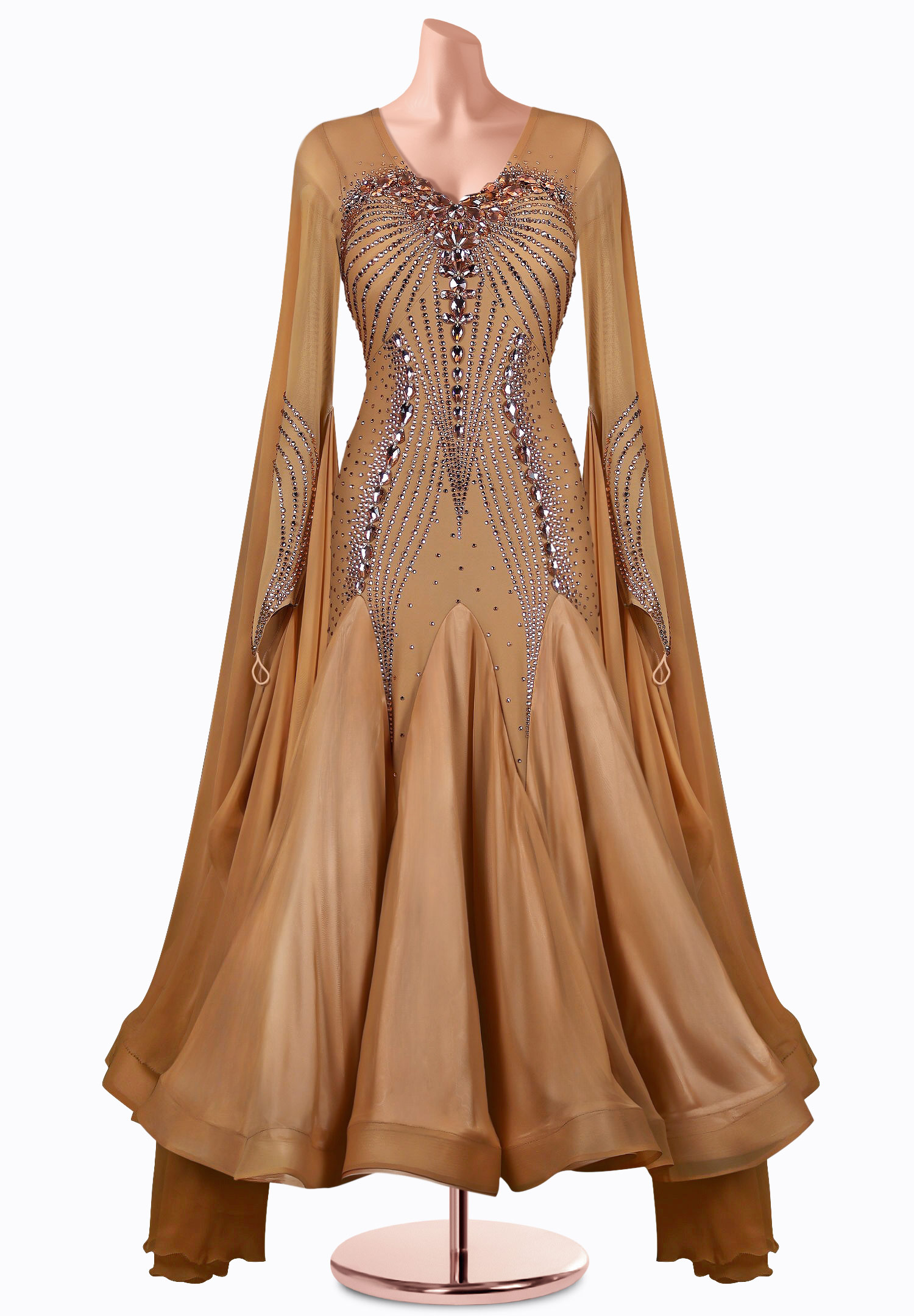 Sandy Bronze Ballroom Gown TID-BM0962