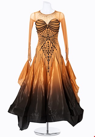 Burning Amber Ballroom Gown MF-B0367