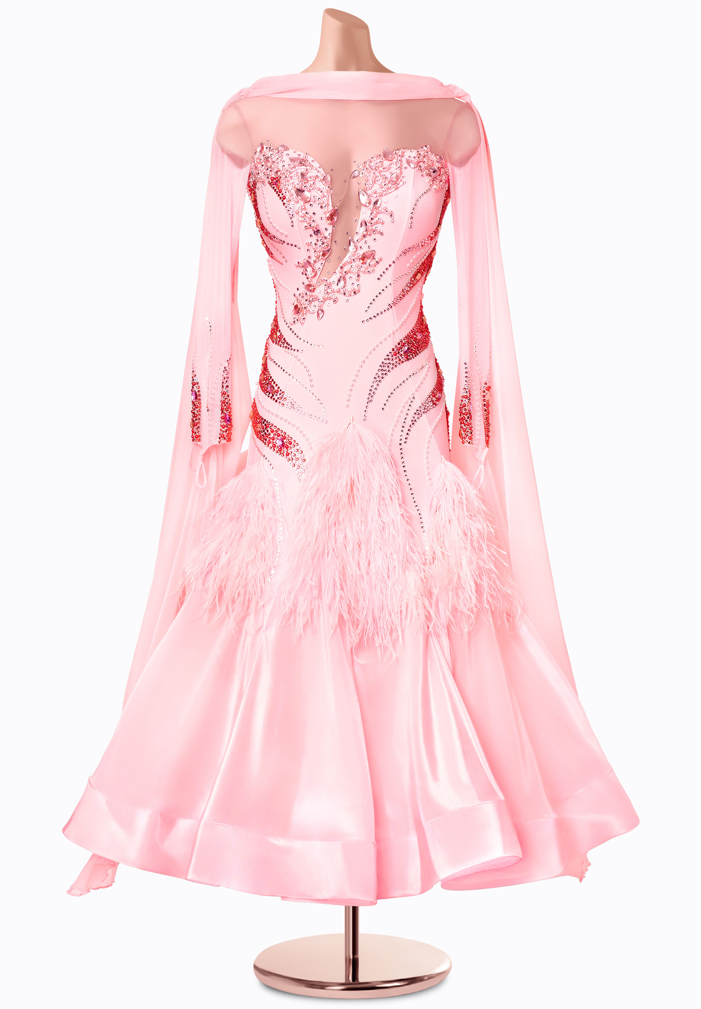 Blushing Whisper Ballroom Gown MF-B0401