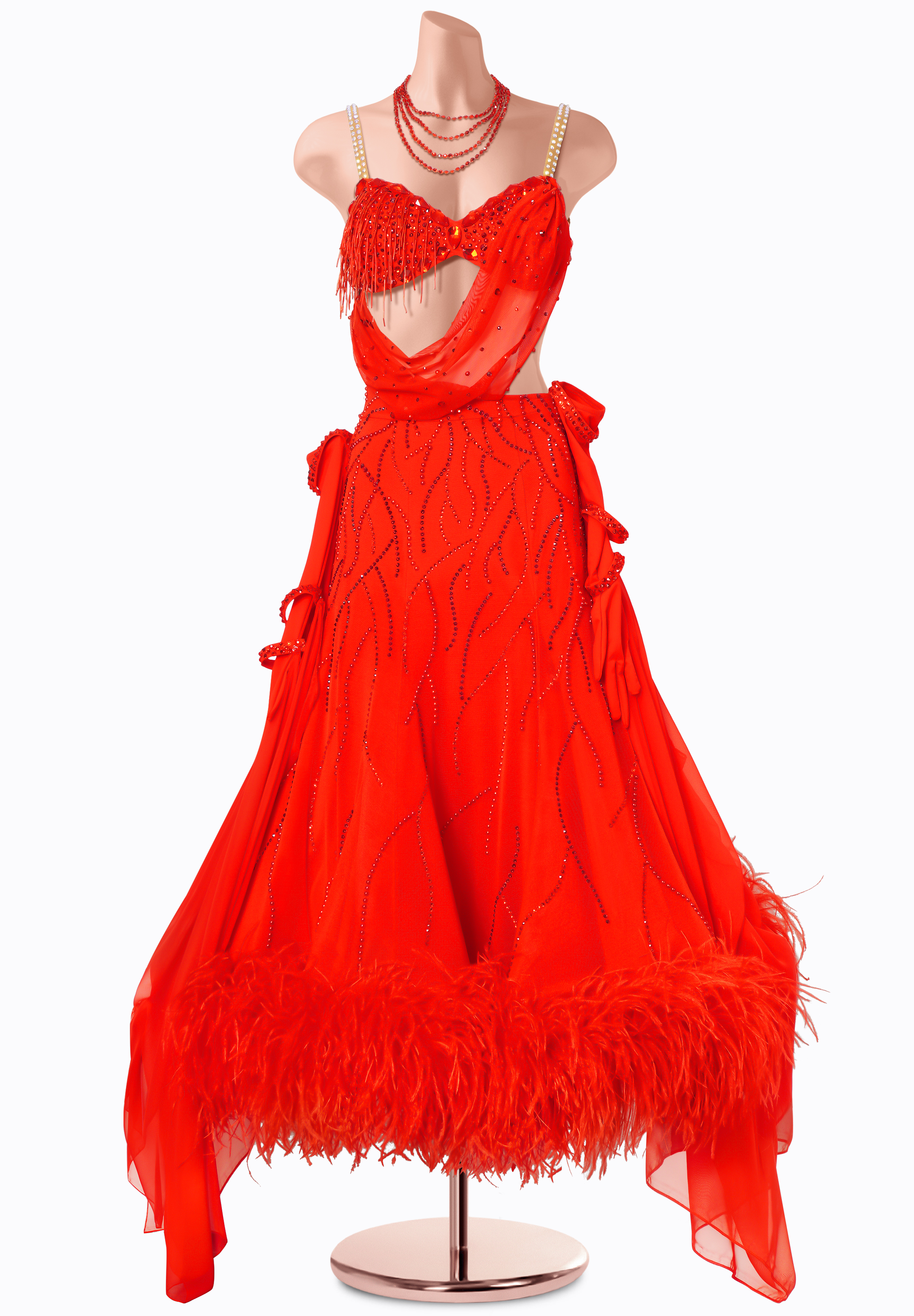 Crimson Majesty Ballroom Gown MF-B0417