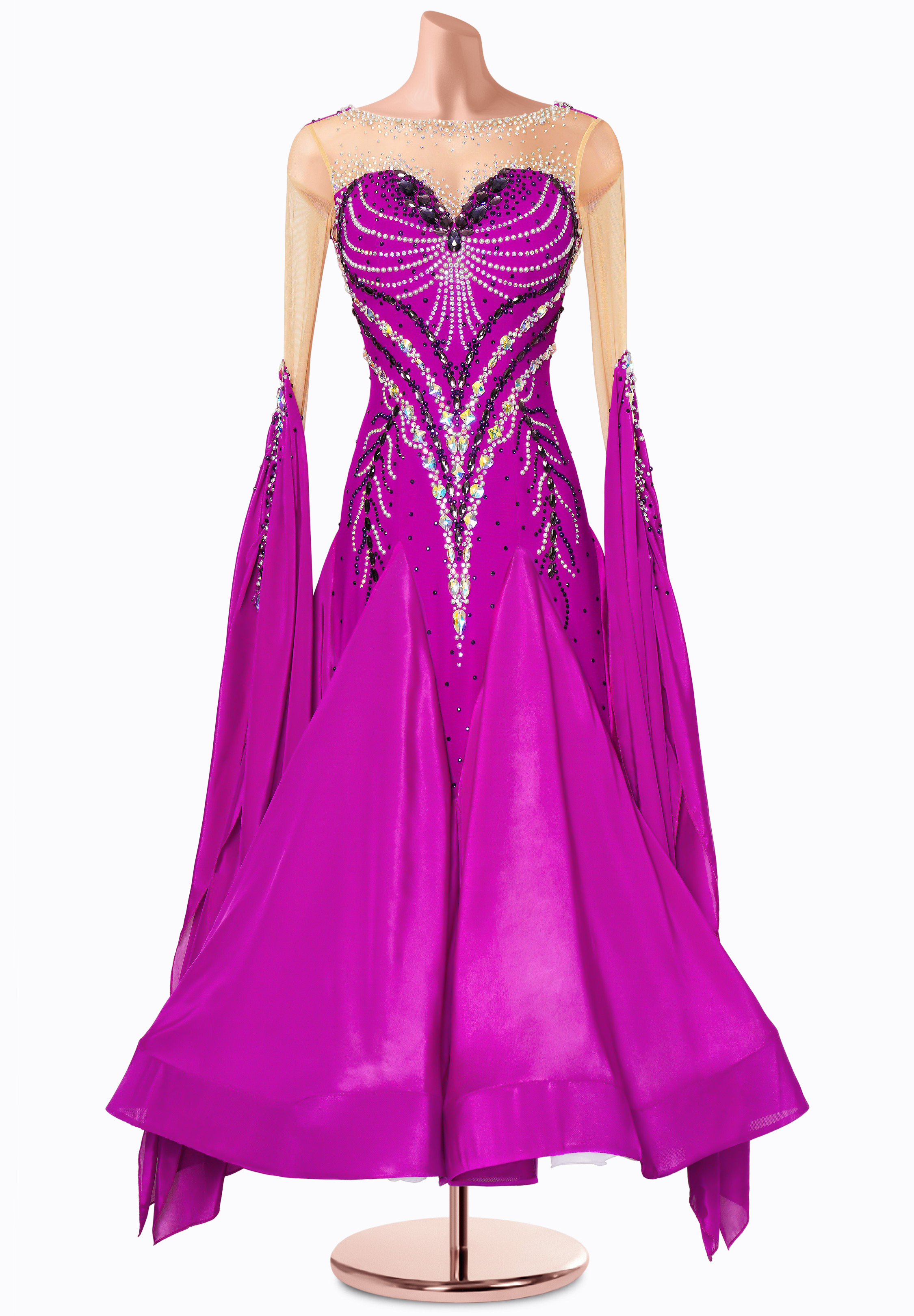 Royal Plum Ballroom Gown MF-B0424