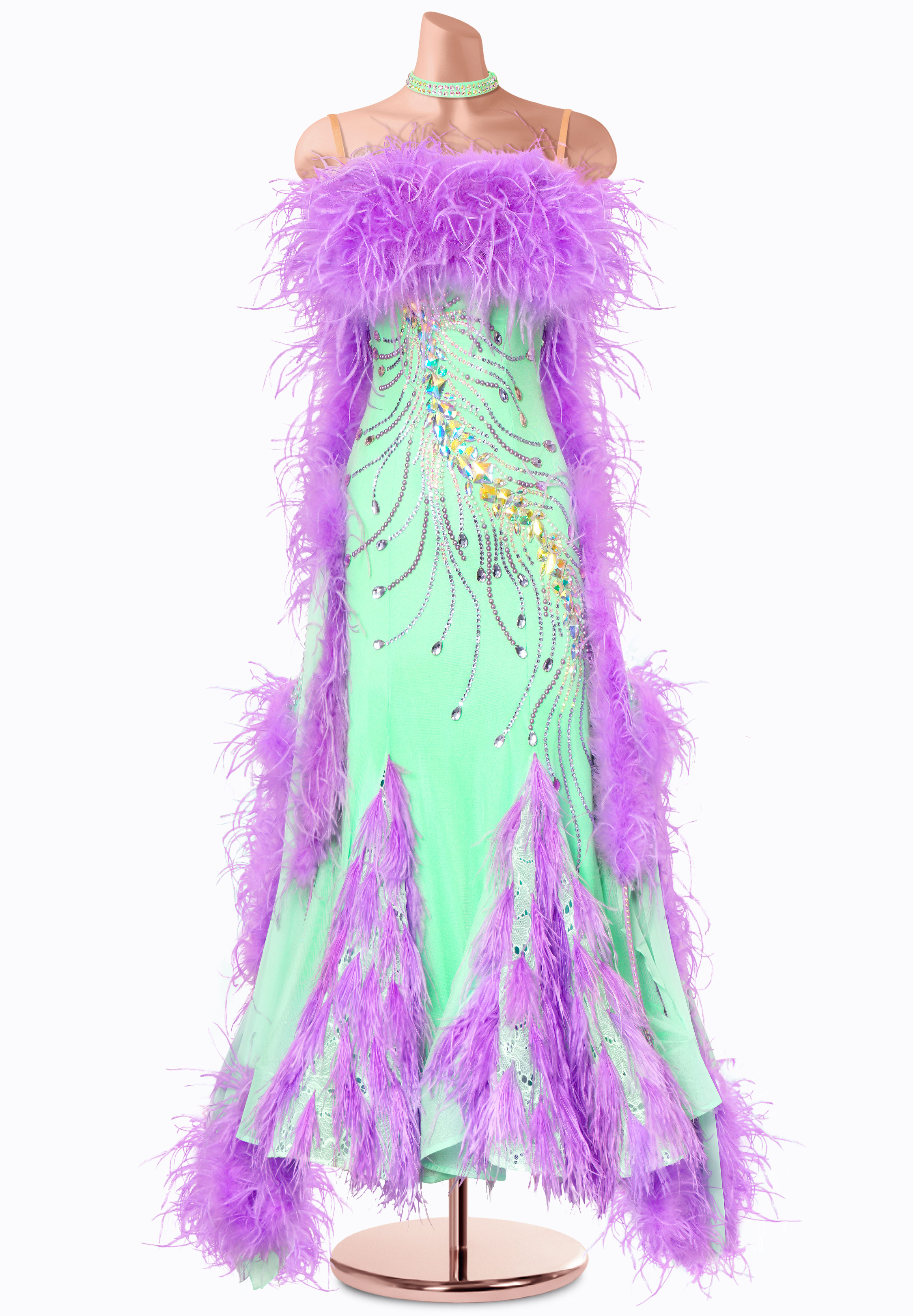Lilac Drift Ballroom Gown MF-B0491