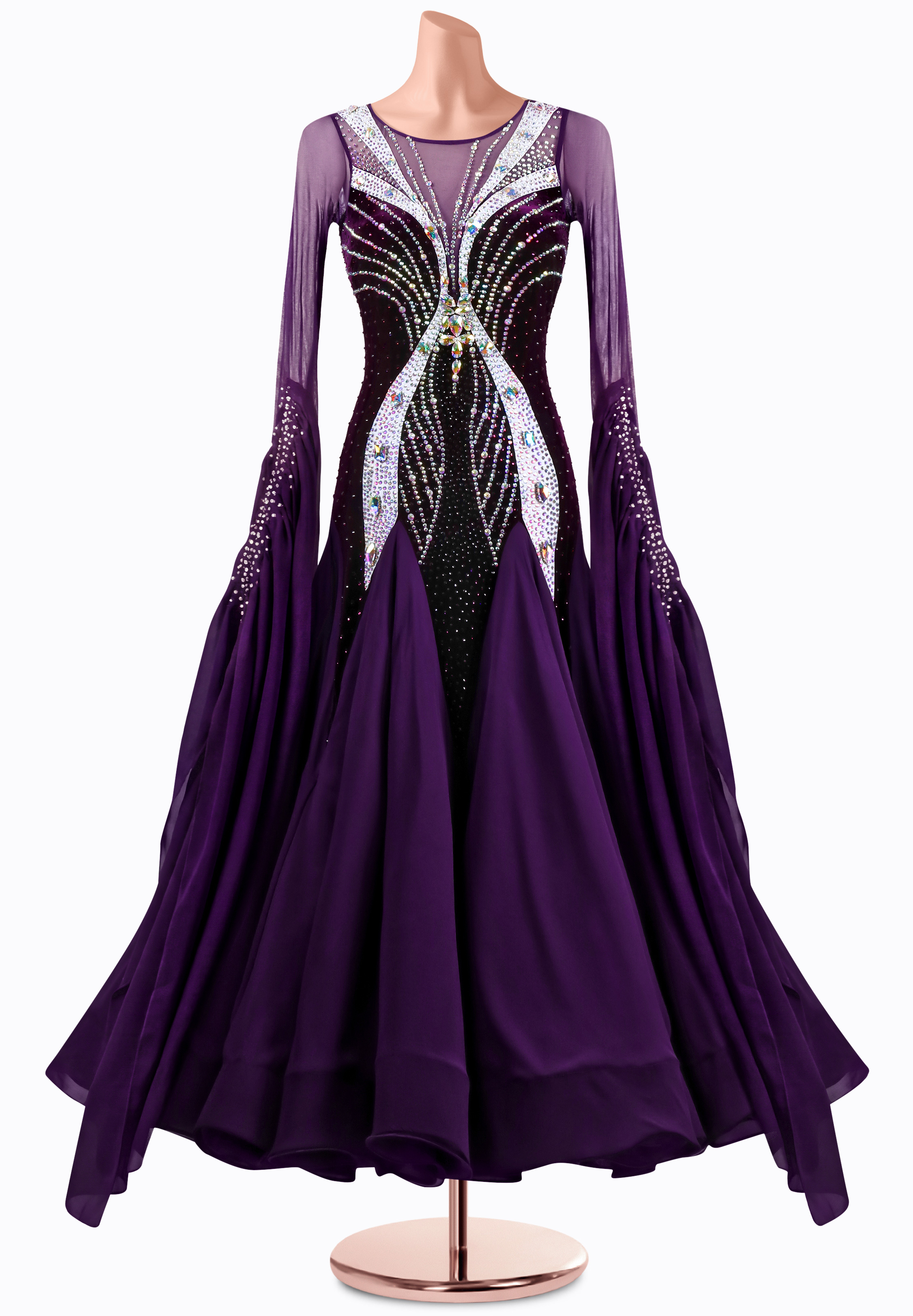 Plum Majesty Ballroom Gown MQ-B337