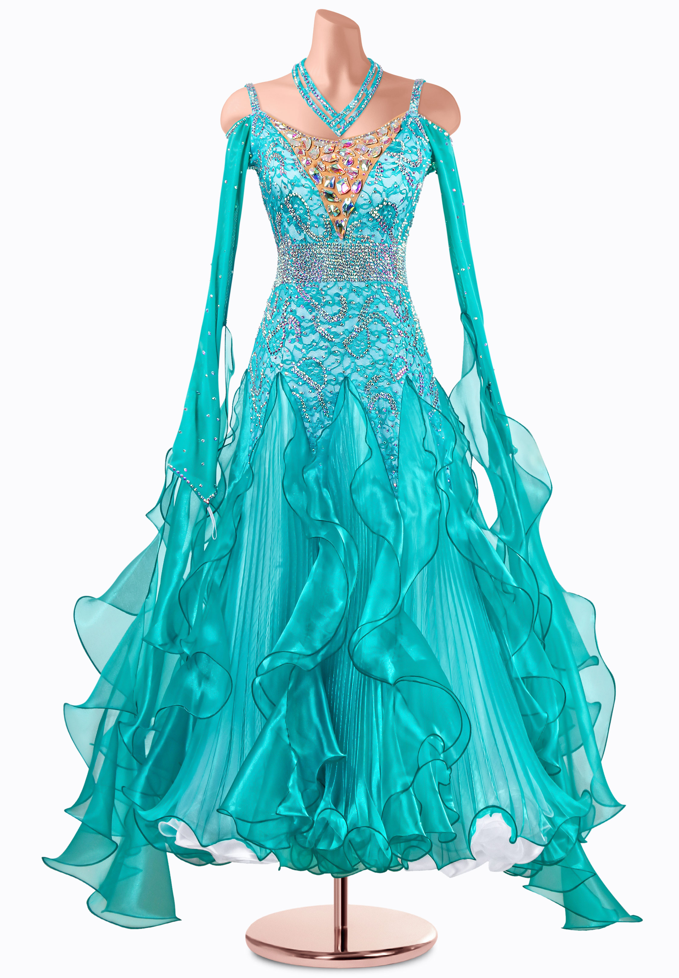 Lagoon Flow Ballroom Gown MQ-B340