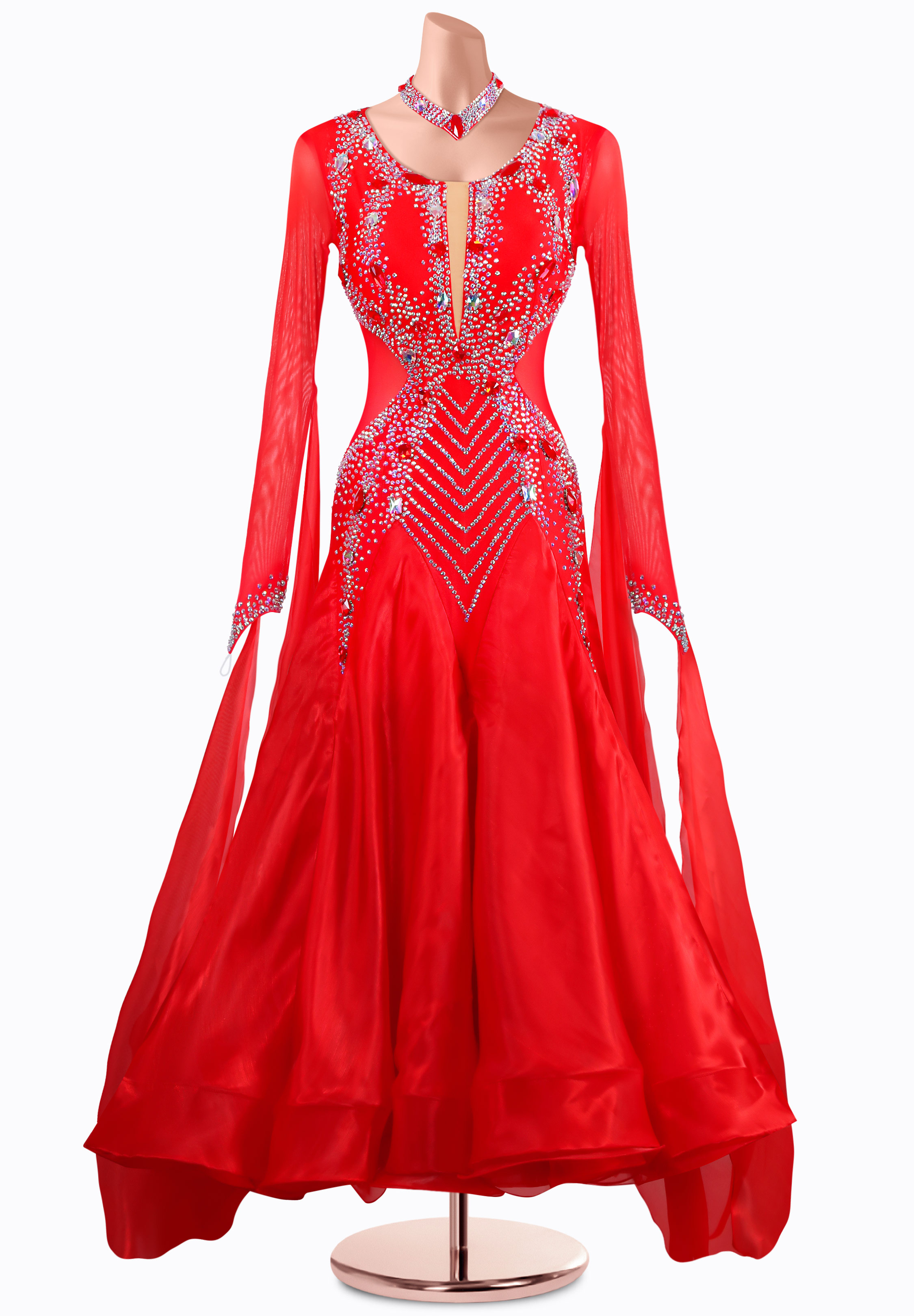 Ruby Radiance Ballroom Gown MQ-B348