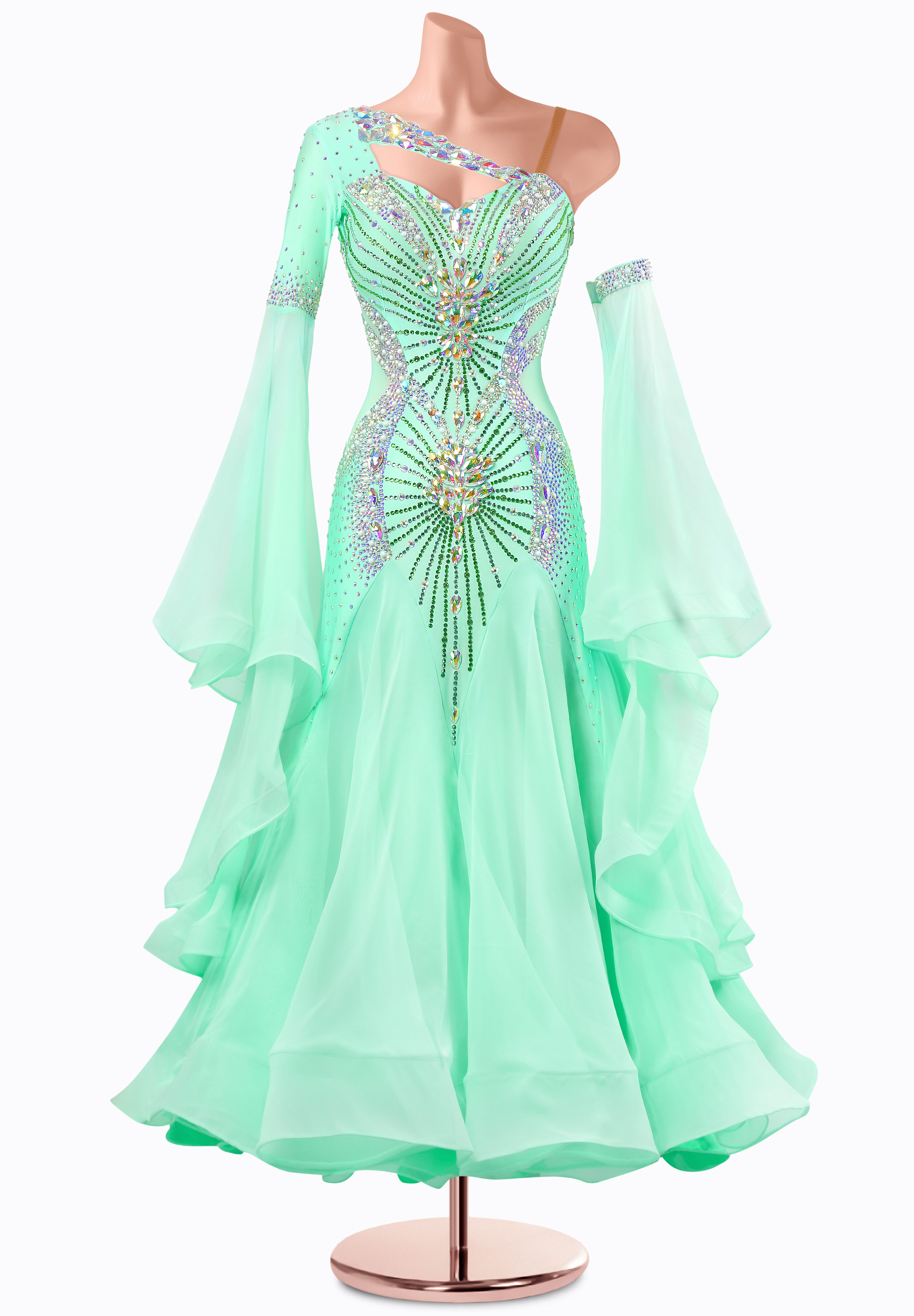 Mint Embrace Ballroom Gown MQ-B355