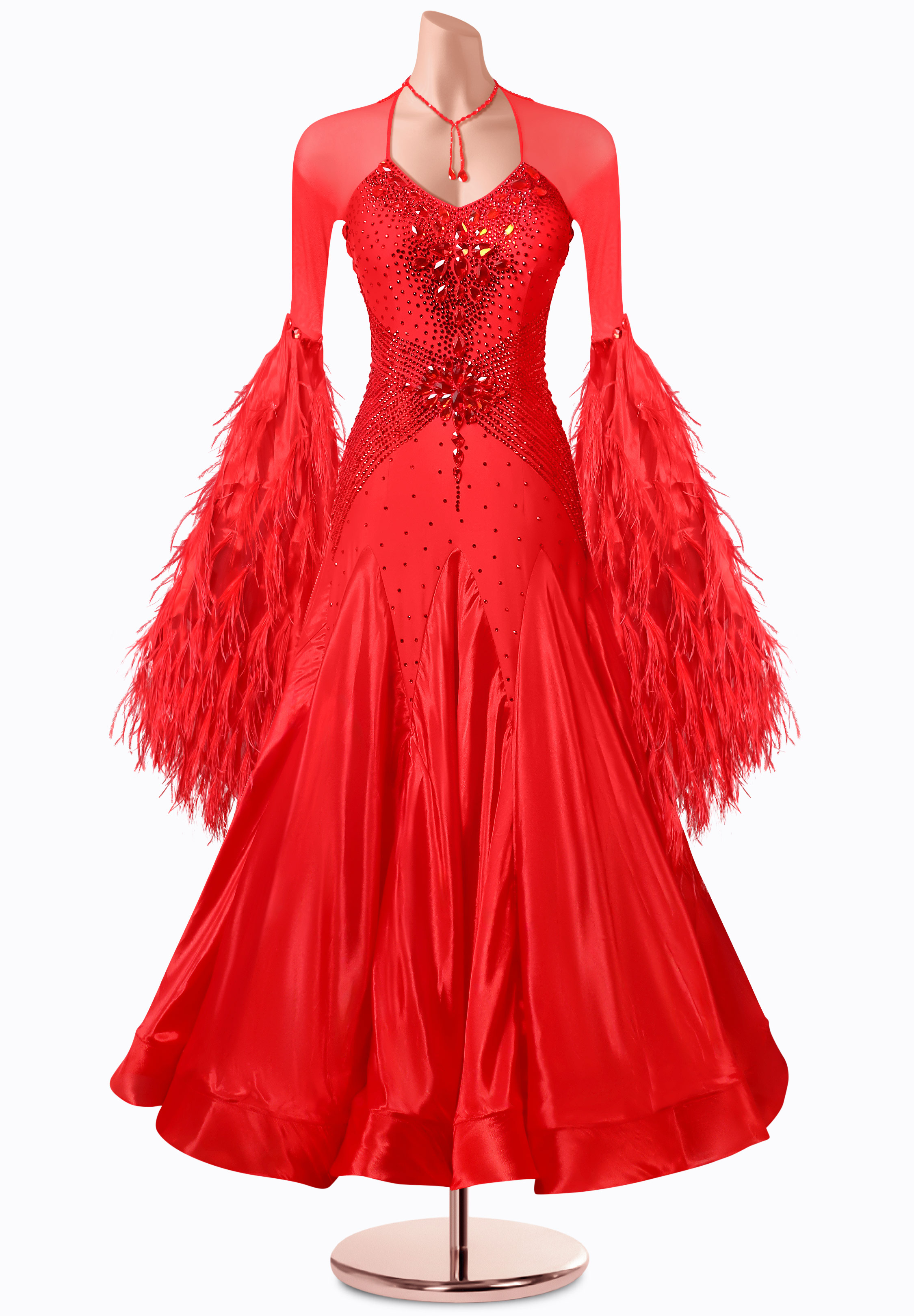 Fiery Embrace Ballroom Gown MQ-B372