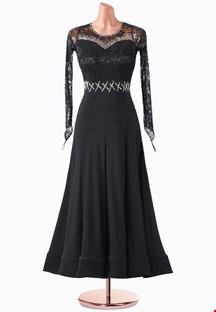 Lace Noir Smooth Gown MQ-S314