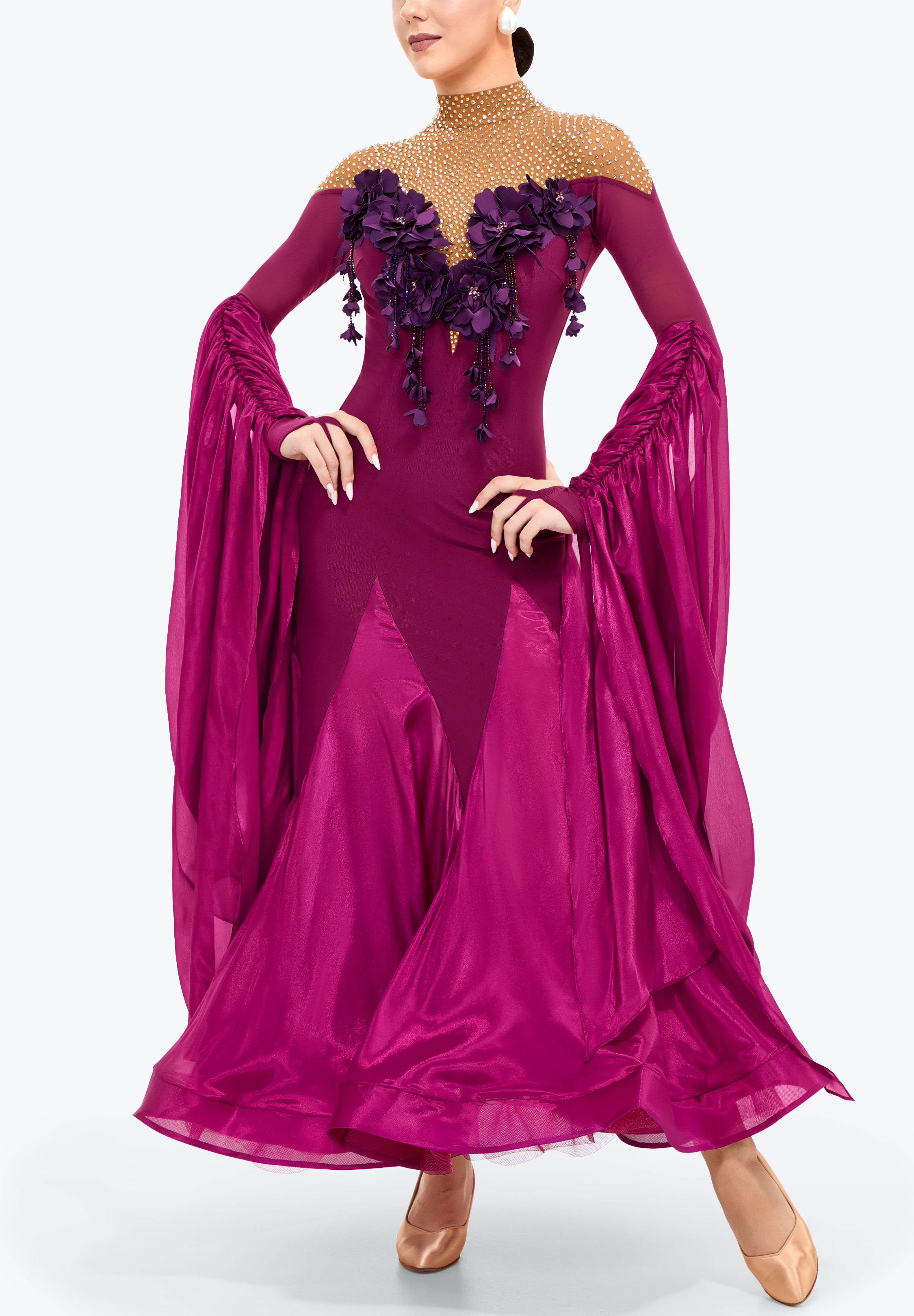 Merlot Bloom Dance Dress TD-SM006