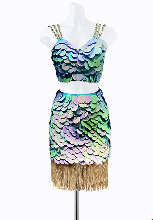 Mermaid Sequin Latin Dress PR-L215092