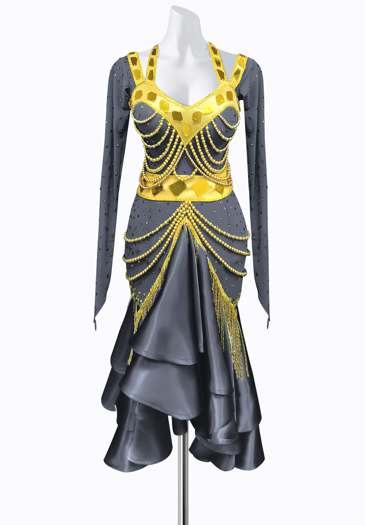 Metallic Charm Latin Dress AM-L3403