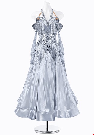 Metallic Crystal Ballroom Dress PR-B240004